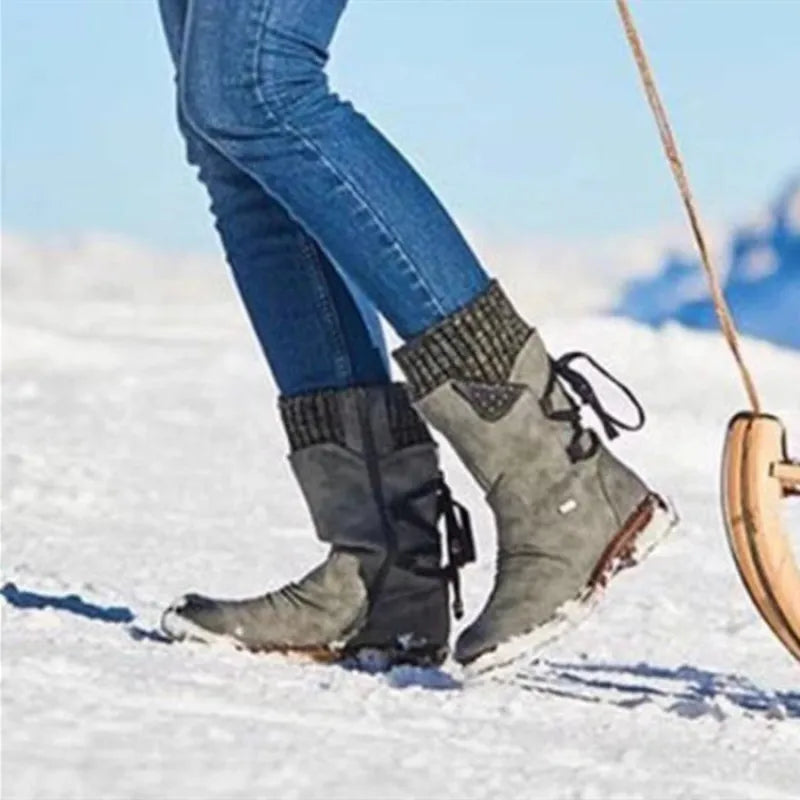 Medium Boots Low Heel Square Heel Round Head, European And American Large Martin Boots - Swamp's Store